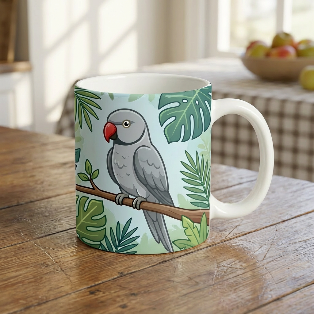 Cana Alba Grey Indian Ringneck - Image 3