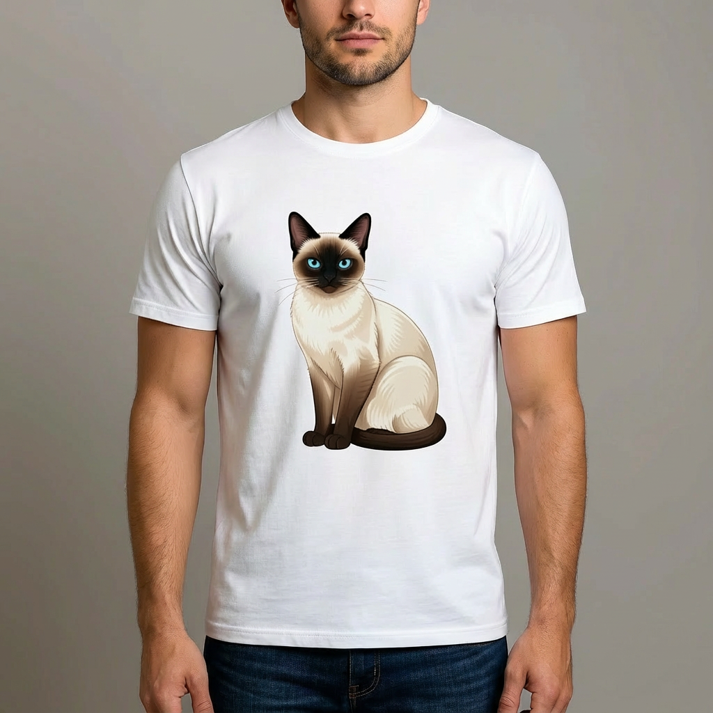 Tricou Unisex Siamese Cat - Image 2