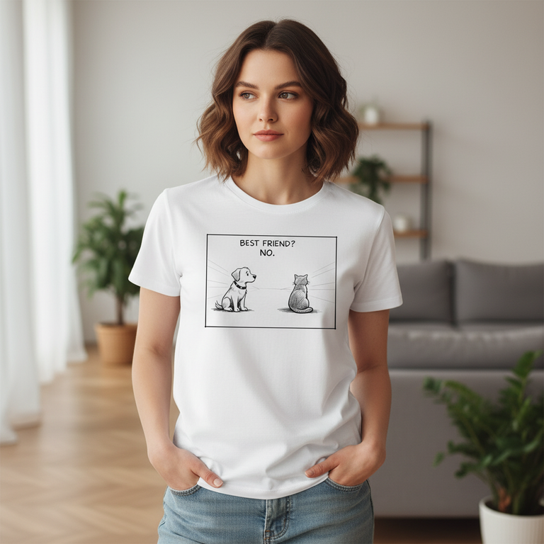 Tricou Unisex Best friend? no - Image 3
